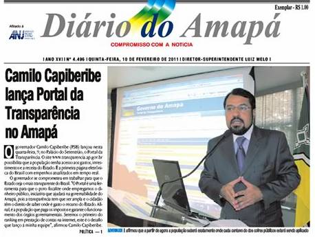 Camilo Capiberibe lança Portal da Transparência no Amapá